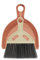 Axinost Ensemble Pelle à Poussière et Brosse,Brosse de Nettoyage Portable, Ensemble Petit Balai et Pelle Portable pour Table Cuisine Chambre Bureau (Rose)