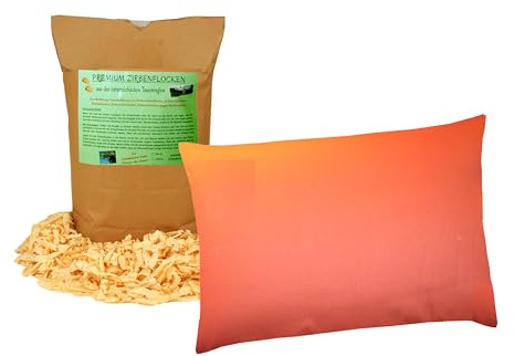 Fangomed Zirbenkissen Premium, Schlafkissen-/Kopfkissen mit reinen, natürlichen Zirbenflocken befüllt, im Herstellerset; (rostrot, 40 x 80 cm)