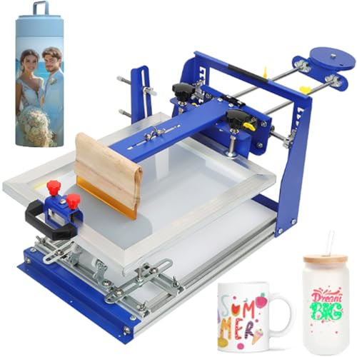 Imprimante SéRigraphique Manuelle à Cylindre, Machine à Cylindre De Presse à SéRigraphie, Plage De RéGlage SupéRieure Et InféRieure De 160 Mm, Pour Produit Cylindrique