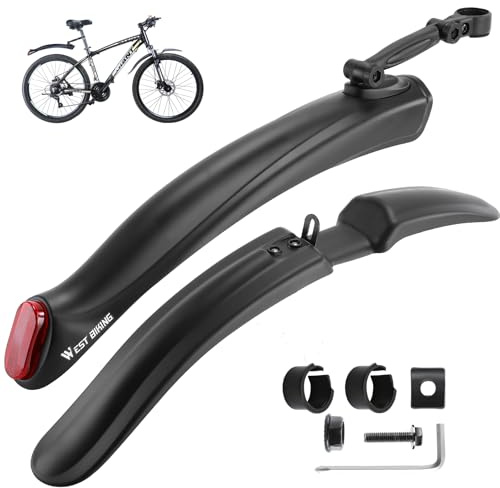 ICOCOPRO MTB Mudguards Set,Adjustable Bike Mudguards with Reflectors,Universal Mud Guards for Mountain Bike,Full Cover Thicken Widen Bicycle Fenders Set for 26/27.5/29