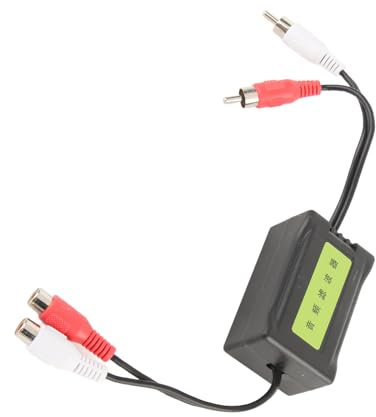 3,5mm/0,1 in Bodenschleifen-Isolator-Anschlüsse, Auto-Stereo-Sprach Frequenz Filter, Subwoofer Geräusch Eliminieren, Plug-and-Play, Verbesserung der Klang Qualität, Einfache
