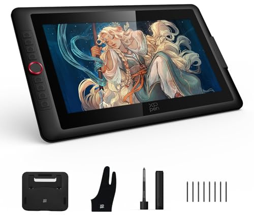 XPPen Artist 15.6 Pro V2 LCD Pen Tablet, 16384 Level Pen Pressure, X3 Pro Pen, Full Laminated AG Screen, 99% sRGB, High Precision Drawing, 8 Shortcut Keys, Stand Included