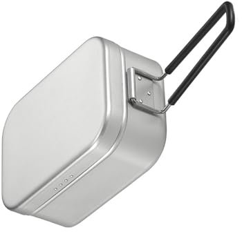 WOURRD Fiambrera de aluminio para camping con mango plegable, alivio de presión, para camping, pícnics y utensilios de cocina