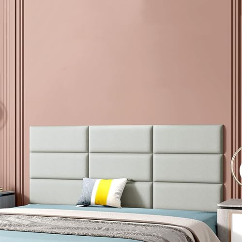 HSIRYAOHD Wandpolsterung für Kinderspielzimmer, 3D-Anti-Kollisions-Wandkissen, Bettrückwand, Wanddekoration, Schutzplatte, gepolsterte Wandpaneele für Schlafzimmer/Wohnzimmer (Grau, 50 °C)