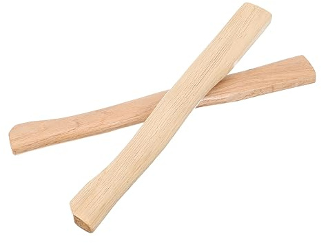Healifty 2pcs Ash Handle Replacement Ergonomic Wooden Grip for Camping Hiking Outdoor Axes Compatible Labor Saving Replacement Handles