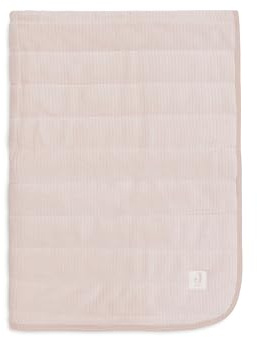 Jollein Babydecke Velvet Rib - Wild Rose - 75x100cm - Baumwolle - Für Babywiege - 2.0 TOG - OEKO-TEX Zertifiziert - Weicher Ribstoff