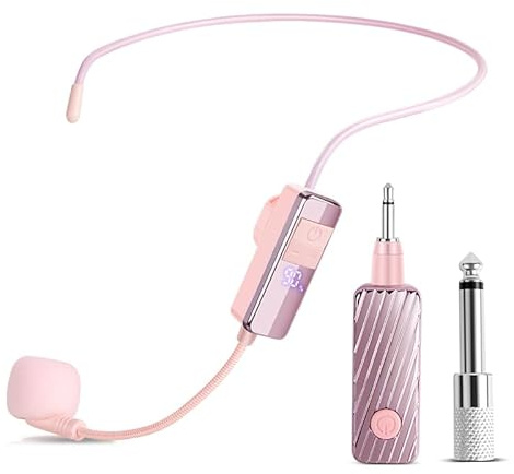 Head Microphone Wireless, Head Sets with Microphones, Bluetooth Headset Mic Ideal for Speakers PA System Voice Amplifier Wireless Microphone megaphone for Teacher, Tour Guides, Fitness Instructor