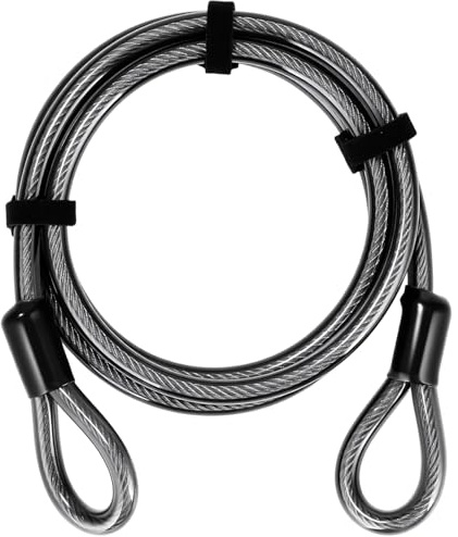 Câble Antivol de Vélo Câble 2,1 m Ø12 mm, Acier | Câble antivol pour Cadenas, Antivol à Disque et Antivol en U, câble à Boucle Cobra pour vélo, Moto, Meubles de Jardin