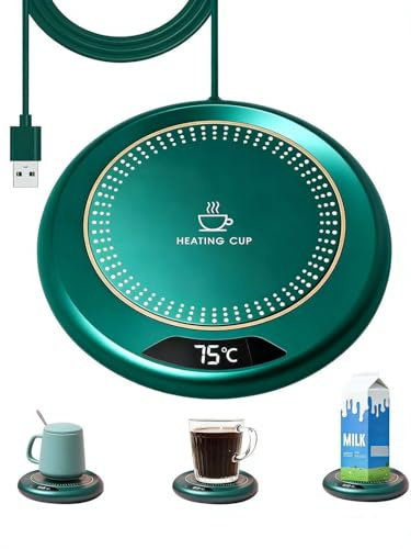 USB Powered Coffee Warmer with 3 Temperature Settings and Display Portable Mug Warmer with 8hrs Auto Shut Off Smart Touch Electric Cup Warmer for Coffee Tea Milk Desk Office Home Use