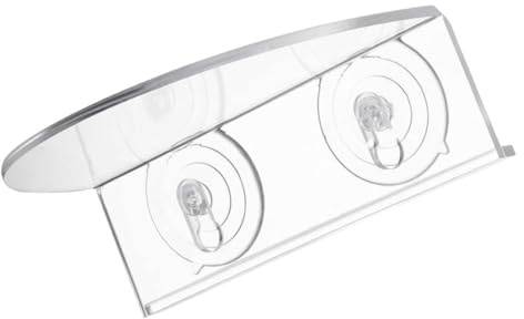 Abaodam Support à Ventouse Multifonction en Acrylique 20X14X7 CM pour Pots de Fleurs Étagère Murale Intérieure pour Plantes Rangement Pratique pour Salle de Bain Cuisine