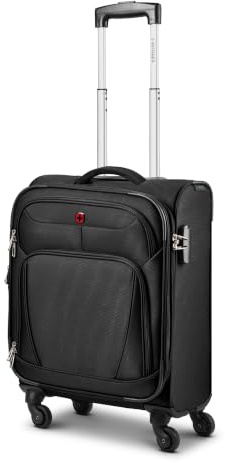 WENGER Kabinen-Koffer für Damen und Herren | Kleiner Cabin-Trolley 39 x 20 x 54 cm aus hochwertigem Polyester 600D Material | Erweiterbar & Fronttasche | Beaumont Serie