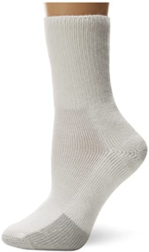 Thorlos womens Tc Max Cushion Cuff tennis socks, White, Medium US, White, M