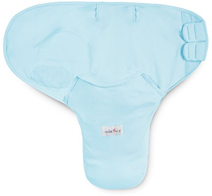 Original smileBaby Pucksack für Babys und Neugeborene Strampelsack in Blau M verstellbarer Klettverschluss