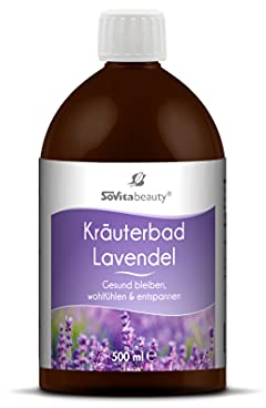 sovita Kräuterbad Lavendel – wohltuender Badezusatz mit Lavendelduft zur Entspannung bei Stress & innerer Unruhe | für Massage- & Sprudelbad geeignet | ohne Parabene, Silikone, PEG | 20 Anwendungen