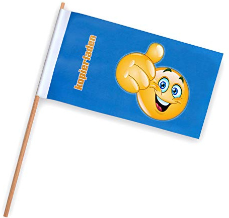 Kopierladen Karnath GmbH Personalisierte Papierfähnchen/Werbefähnchen – 50 Stück, ca. 250 x 120 mm – selbst gestalten mit eigenem Foto, Logo oder Motiv