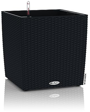 LECHUZA Cube Cottage 50 Noir Graphite 15393