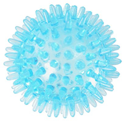 Igelball Massageball - Weich & massageball mit Noppen - Hilft bei Linderung von Verspannungen und Stress, Blau 7cm