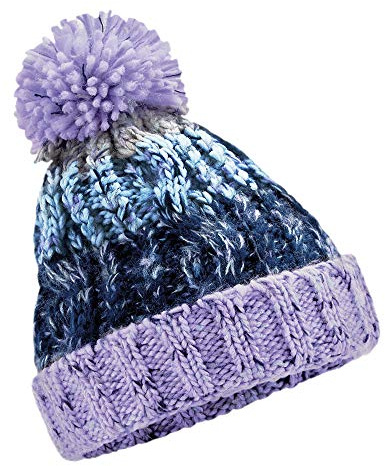 Beechfield - Elegant Design - Junior Corkscrew Pom Pom Beanie - Lavender Fizz