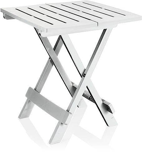 com-four® Klapptisch aus Kunststoff, Beistelltisch für Garten | Terrasse und Balkon - platzsparender Gartentisch für Camping - kleiner Serviertisch - Ablagetisch