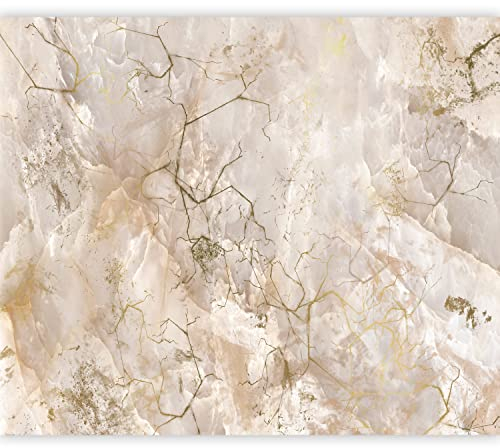 murando - Vlies Fototapete Marmoroptik 450x315cmVlies Tapeten Wandtapete XXL Wanddeko Marmor Design Wand Vliestapete Stein Effekt Dekoration Wohnzimmer Schlafzimmer Büro Steintapete Abstrakt weiß