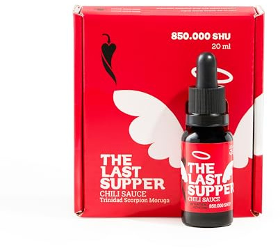 The Last Supper Salsa Picante Extrema Trinidad Scorpion 20 ml | 850.000 SHU, El Reto Final para Amantes del Picante, Aventureros Scoville