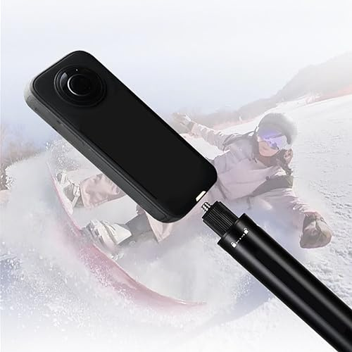Palo Selfie para Cámara de Acción de Aluminio con Tornillo Palo Selfie para Cámara Deportiva Invisible con Tornillo Extensible para 360X3, One RS, GO 2, One X2, One R, One X