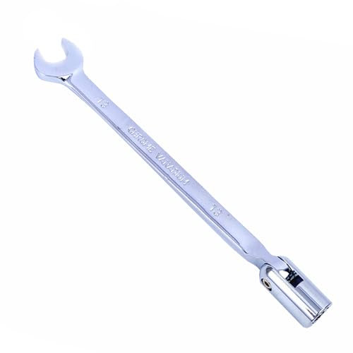 Vokenforu 13mm Socket Spanner, Ratchet Combination Wrench, Hardened Chrome Vanadium Steel Open End Spanner Metric