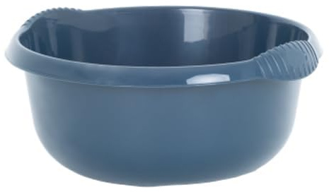 Plastic 7L Litre Round Washing Up Bowl Sink Tidy Organizer 32 CM Multipurpose Basin Mixing Washing Up Bowl Cleaning Tub Ideal For Home Sinks Kitchen Camping Caravans (1, Navy)