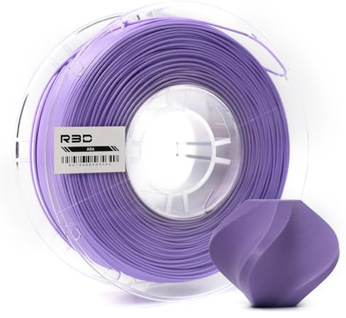 R3D ASA Filament 1,75 mm, 1 kg 3D-Druckerfilament, hitze- und witterungsbeständig, Maßgenauigkeit +/- 0,02 mm, ideal für Outdoor-Funktionsteile, kompatibel mit AMS (Lila)
