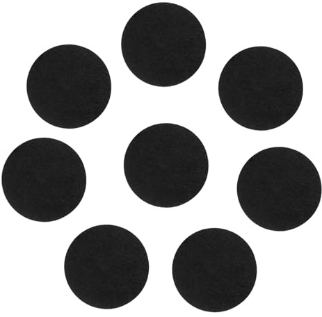sourcing map 8pcs 3 Inch Round Adhesive Backed Felt Non-Slip Felt Sheets Furniture Pads for Household Applications, Clothing Decorations, Tablecloths and Mats, Black