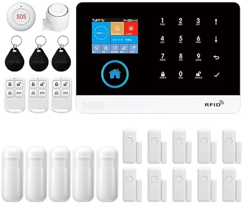 XNY WiFi Home Alarm Systems, Wireless 4G Alarm System for Home Security with APP Alert, 24-Piece-Kit, Motion Detector, Door Window Sensor, Siren,Work with Amazon Alexa and Google Assistant