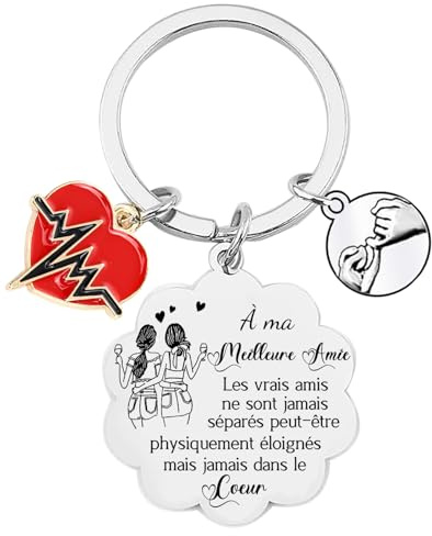 JRZDFXS Cadeau Meilleure Amie Femme Porte Clef Meilleure Amie Cadeau Amie Cadeau Pour Une Amie Cadeau Meilleure Amie Original Cadeau Amie Anniversaire Cadeau Amie Noël