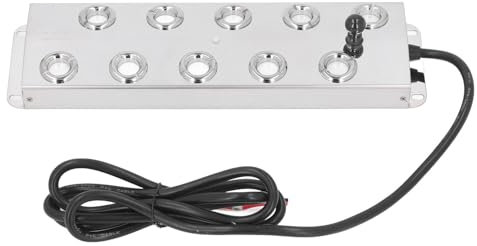 Fockety Generador de Niebla Ultrasónica, Nebulizador de Estanque de 10 Cabezales 4500 Ml/H, DC45-48 V 1,5 M de Longitud de Cable IP67 Nebulizador de Fuente de Estanque de Agua