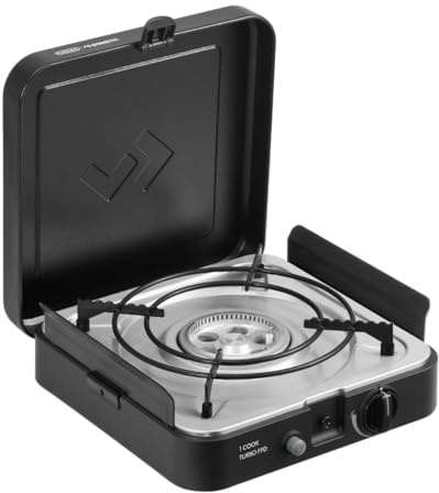 CADAC - 1 Cook Turbo FFD Stove - barbecue - Barbecues portables | Surface de cuisson en acier inoxydable, Incl. Housse de protection, Camping, Les incontournables du barbecue