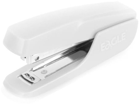 Eagle Stapler with Stapler Remover，12 Sheets Capacity，NO.10 Stapling,White