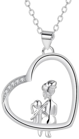Yinsen Mutter und Tochter Halskette 925 Sterling Silber Mit Geschenkbox-Geschenke für Mutter,Beste Mutti Schmuck zum Muttertag Geburtstag Weihnachten
