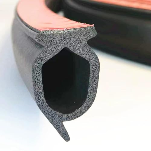 Joint en caoutchouc autocollant en forme de D pour porte de garage et volet roulant - Améliore l'insonorisation et l'isolation phonique - Facile à découper