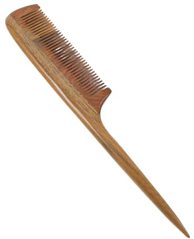 ARTSEWPLY Peine de sándalo dentado peine fino Verde cardar peinar el cabello Bambú