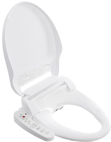 Smart Bidet Toilettensitz Elektrisch, Heated WC Sitz mit Warmwasser Dusche & Trockenfunktion, Automatische Reinigung, LED Nachtlicht, Beheizte Klobrille für V und U Form Toiletten