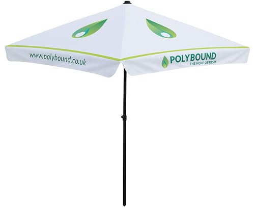 Polybound Heavy Duty All-Weather Parasol - Waterproof Outdoor Umbrella for Garden, Markets, Fishing & Work. Large Winter Rain Shelter. Durable Commercial Grade Protection.
