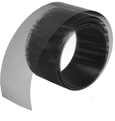 Fugengitter Fugenlüfter, Maschenweite 1,7 mm Edelstahl Stoßfugenlüfter Fugengitter Klinker Geeignet Schutz der Stoßfugen des Klinkers vor Bienen Wespen oder Mäusen (Schwarz- 8 * 300cm)