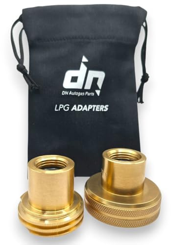 DN Autogas Parts Ensemble d’adaptateurs de remplissage de bouteille de gaz LPG – Connecteurs européens GPL ACME & DISH 21,8 mm pour le remplissage de bouteille, avec sac