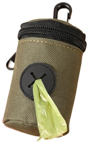 Portabolsas Para Perros Estuche Pequeño de Tela Oxford | Soporte para Bolsitas de Desechos de Mascota En Interior Exterior Jardín Viaje Campamento Cachorros Pequeños Grandes