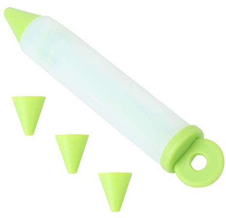 VERDANVERSE Penna per Decorare Dolci in Silicone Verde per Scrivere su Torte e Cupcake, Strumento Multifunzionale per Personalizzare Dessert in Cucina DIY