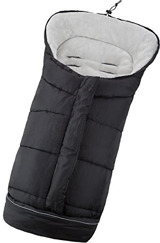 tectake® Winterfußsack für Kinderwagen Buggy Autositz (schwarz)