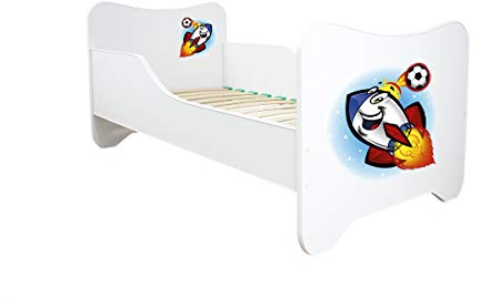 Ein Kinderbett mit Absturzsicherung und einem Lattenrost | ROCKETE| | 140 x 70 cm | *MATRATZE GRATIS* | 30 designs |