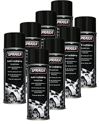 Kwasny 8X 300 921 Auto-K SPRAILA Spraila Lackspray Schwarz Matt 500ml