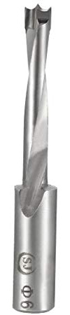 sourcing map Brad Point Drill Bits for Wood 6mm x 68mm Right Turning Carbide for Woodworking Carpentry Drilling Tool