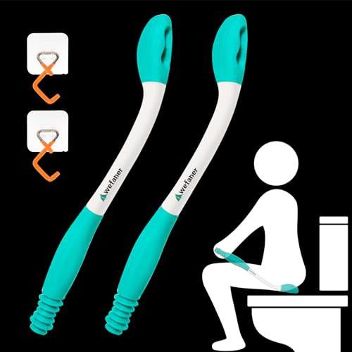 wefaner Toilet Aids Wiping Long Reach Comfort Wipe Wand