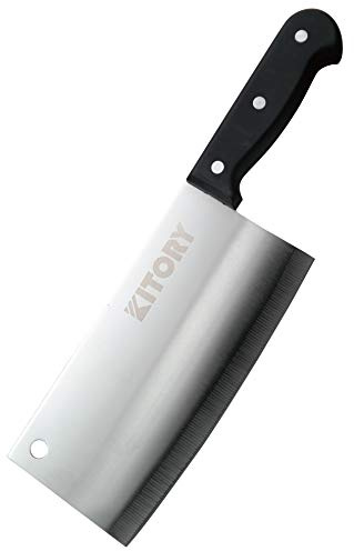 Kitory Cleaver Knife 7“- German Steel Kitchen Chopper Slicer - Super Sharp Full Tang Chinese Chef's Knife, For Women and Men